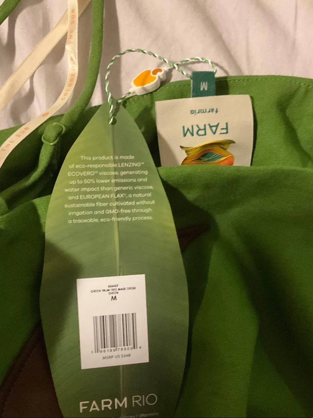 FARM Rio Green 3d Palm Tree Cut-Out Midi Dress - Picture 5 of 7